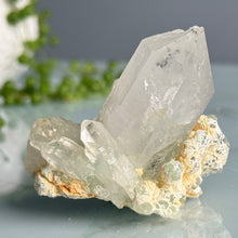 Epidote + Chlorite in Quartz Specimen