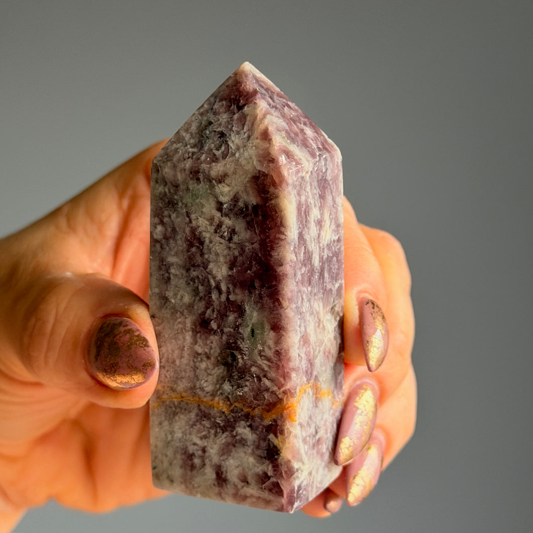 Pink Tourmaline with Lepidolite Tower Specimen #5 – Wholehearted Crystal Creations