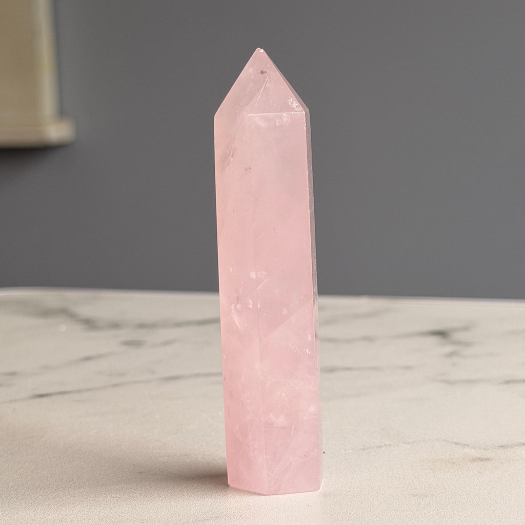 Rose Quartz Tower Specimen – Wholehearted Crystal Creations
