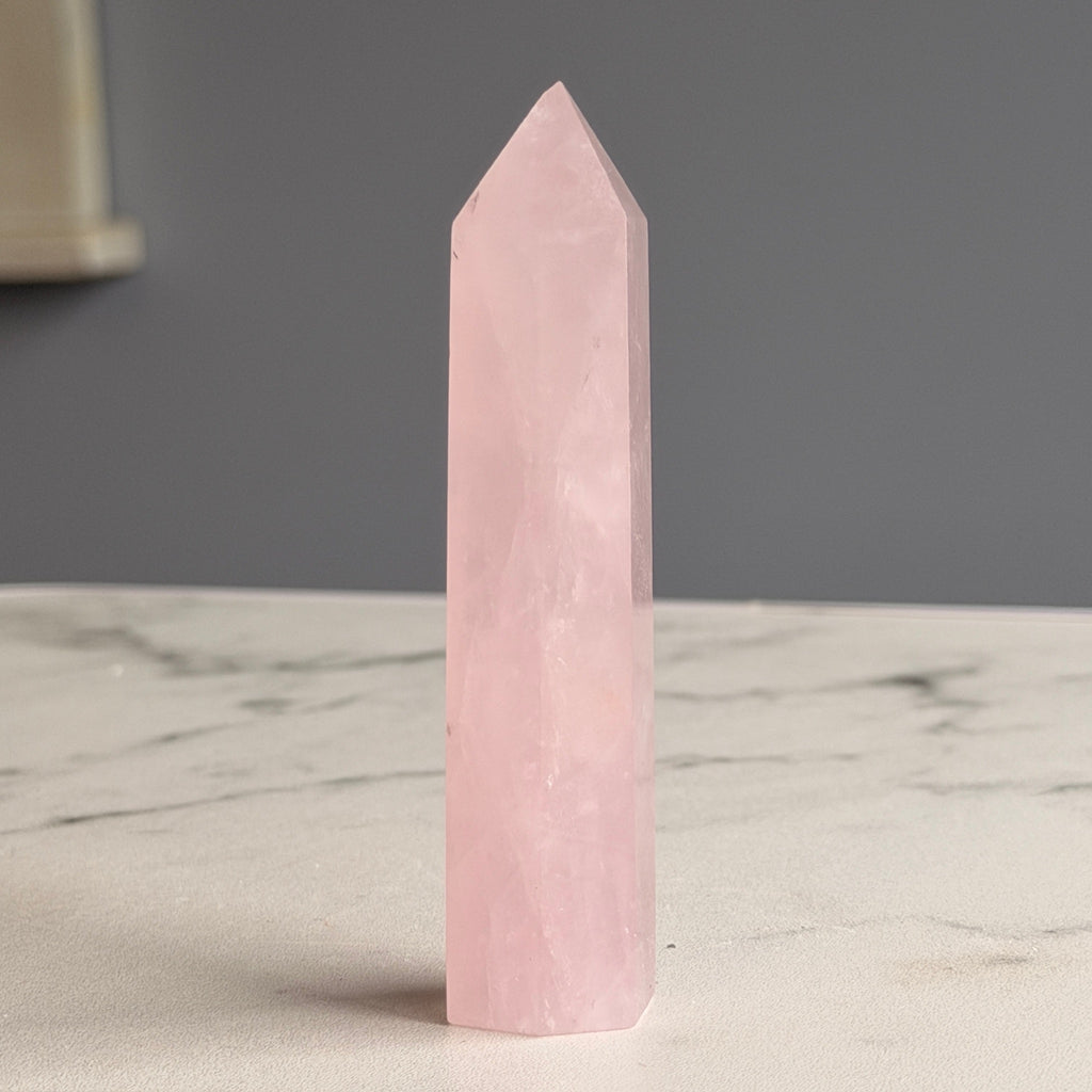 Rose Quartz Tower Specimen – Wholehearted Crystal Creations