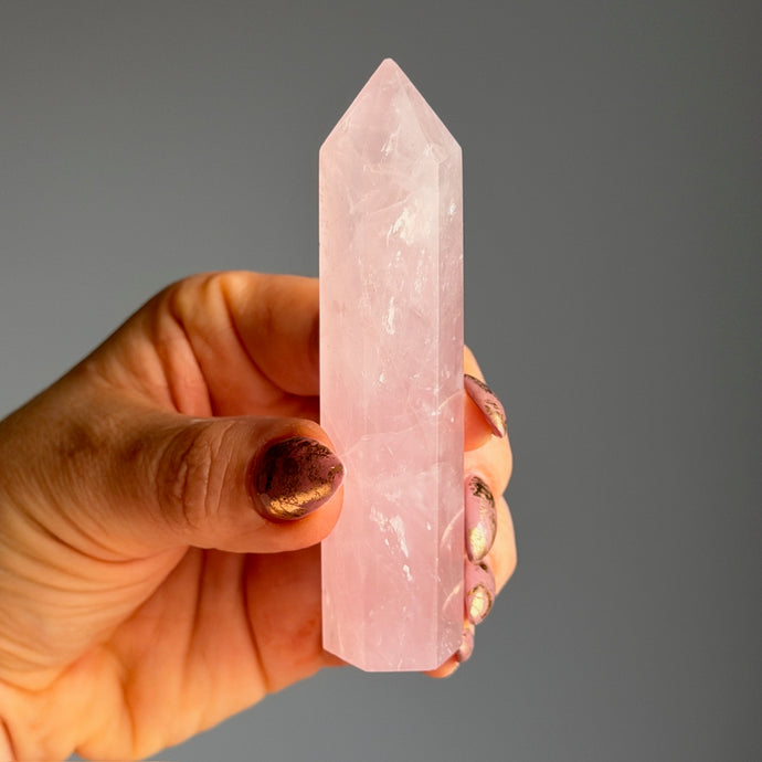 Rose Quartz Tower Specimen – Wholehearted Crystal Creations