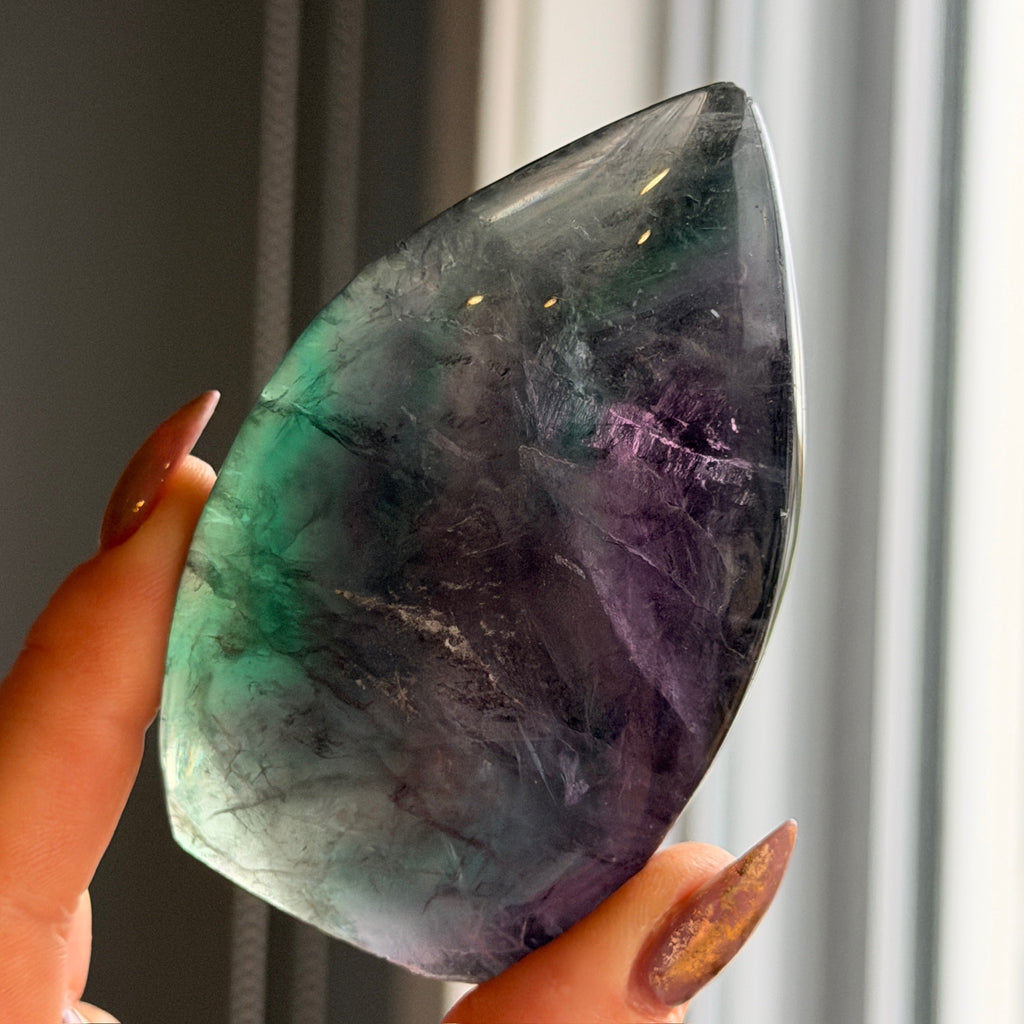 Fluorite Freeform Flame Specimen – Wholehearted Crystal Creations