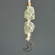 Green Fluorite Macrame Crystal Specimen Hanger – Wholehearted Crystal Creations