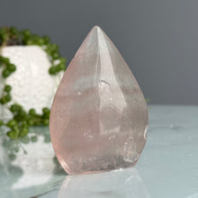 Pink Fluorite Crystal Flame Specimen