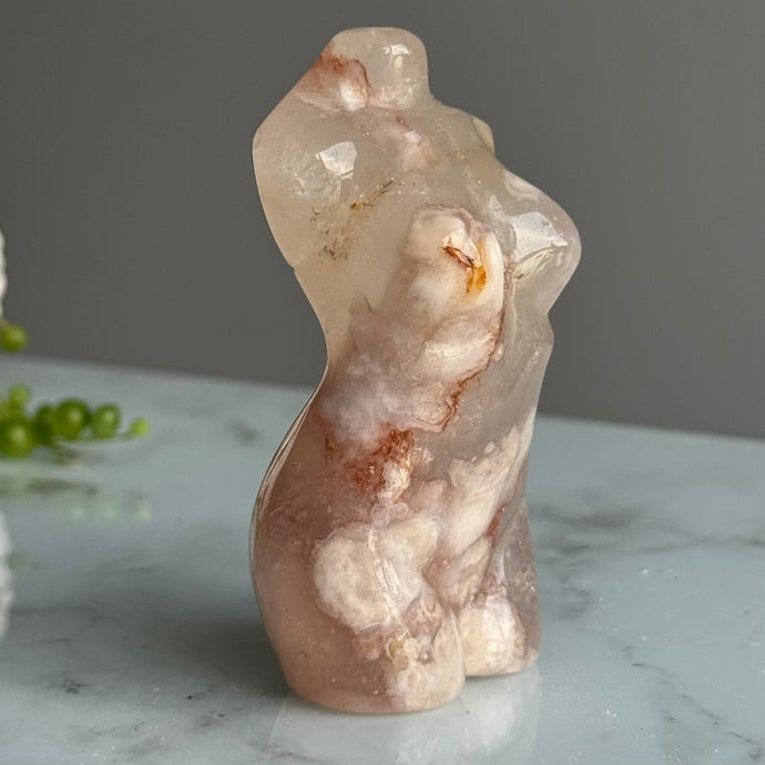 Flower Agate Goddess Body Carving Crystal Specimen