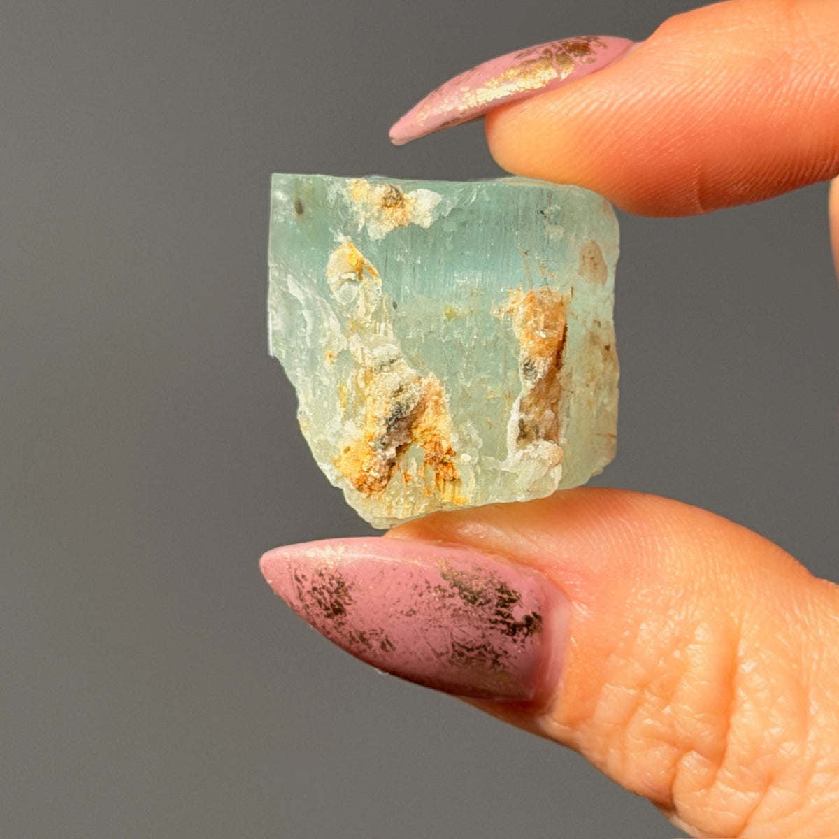 Aquamarine Beryl Specimen #AQ4 – view 2 – Wholehearted Crystal Creations