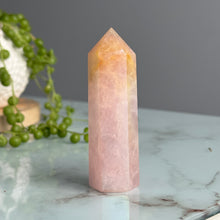 Imperfect Angel Aura Rose Quartz Tower Carving Crystal Specimen – Wholehearted Crystal Creations