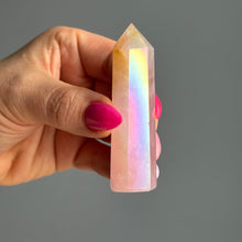 Imperfect Angel Aura Rose Quartz Tower Carving Crystal Specimen – Wholehearted Crystal Creations
