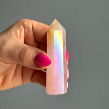 Imperfect Angel Aura Rose Quartz Tower Carving Specimen