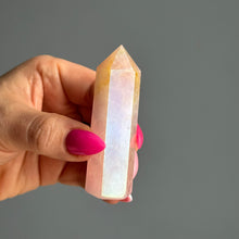 Imperfect Angel Aura Rose Quartz Tower Carving Specimen