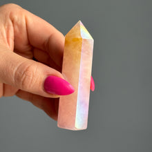 Imperfect Angel Aura Rose Quartz Tower Carving Specimen
