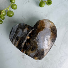 Yellow Fluorite with Moss Agate Heart Carving Crystal Specimen – Wholehearted Crystal Creations