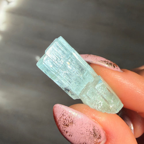 Aquamarine Beryl Specimen #AQ26 – view 2 – Wholehearted Crystal Creations