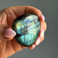 Labradorite Palm Stone Crystal Specimen – Wholehearted Crystal Creations
