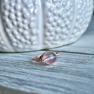 Angel Aura Quartz Wire Wrapped Ring – Wholehearted Crystal Creations