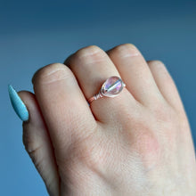 Angel Aura Quartz Wire Wrapped Ring – Wholehearted Crystal Creations