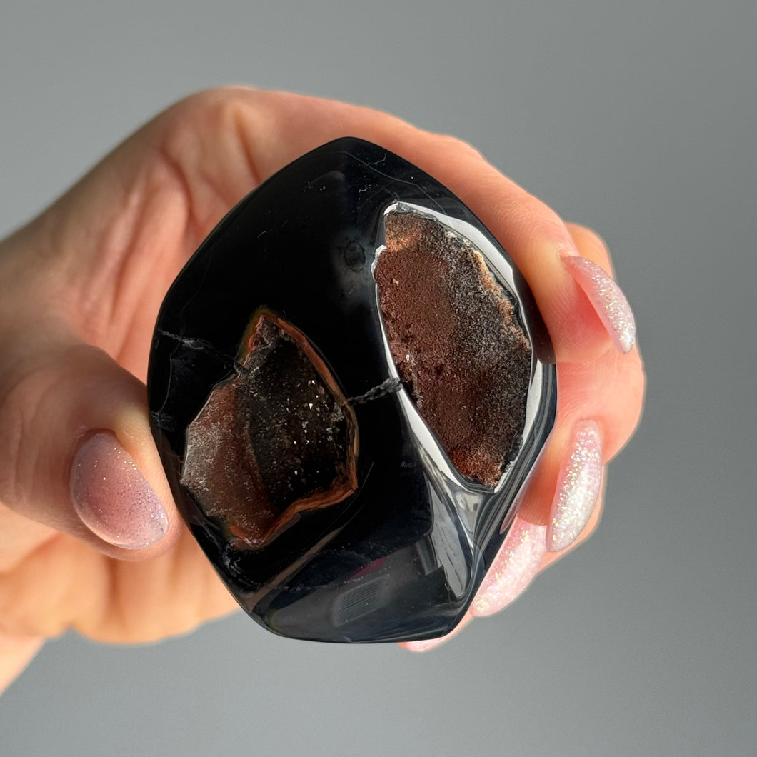 Black Agate Druzy Crystal Freeform Specimen – Wholehearted Crystal Creations