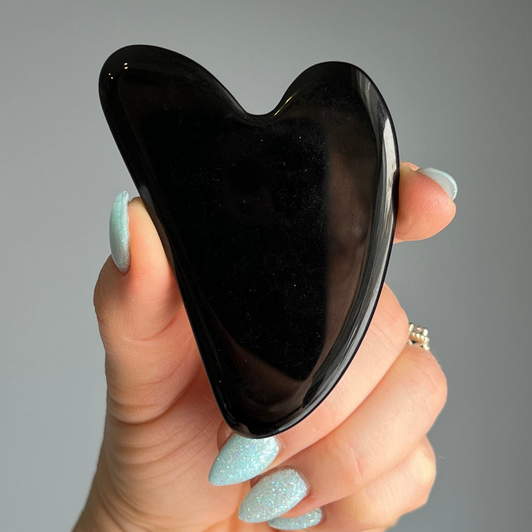Black Obsidian Gua Sha Tool – Wholehearted Crystal Creations