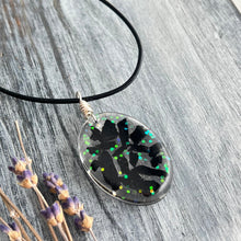 Black Tourmaline Resin Pendant Necklace – Wholehearted Crystal Creations