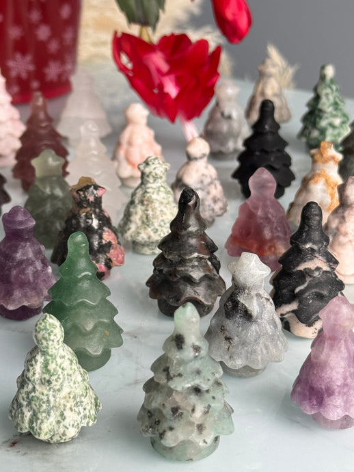 Christmas Tree Crystal Carving Specimen – Wholehearted Crystal Creations