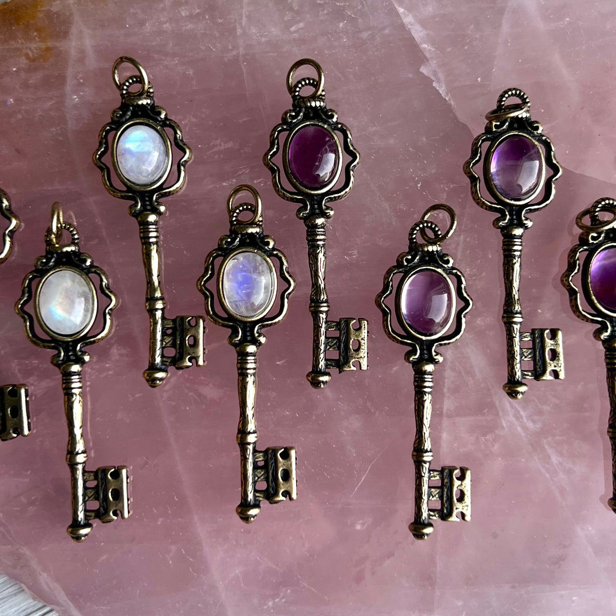 Crystal Key Pendant Necklace – Wholehearted Crystal Creations