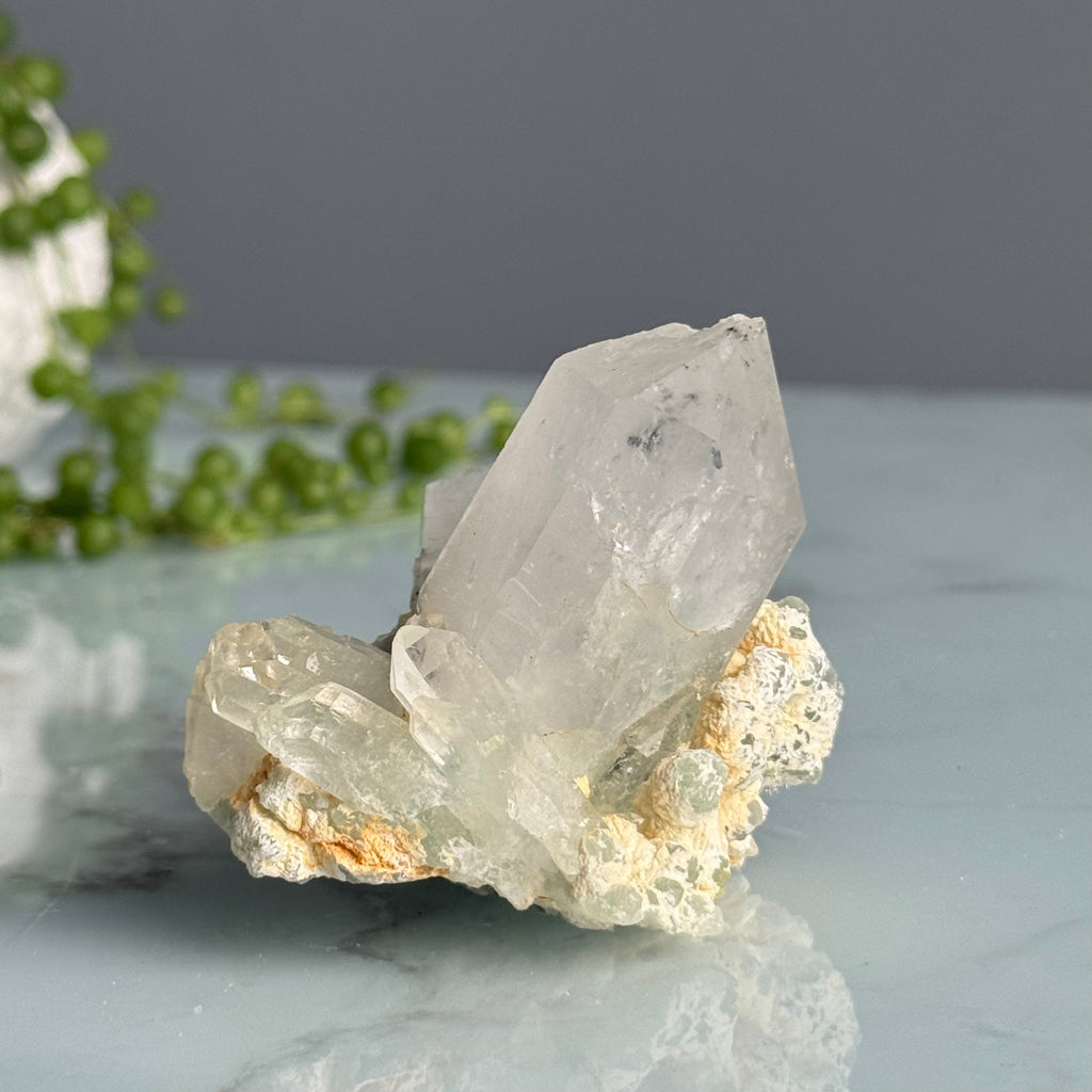Epidote + Chlorite in Quartz Specimen – Wholehearted Crystal Creations