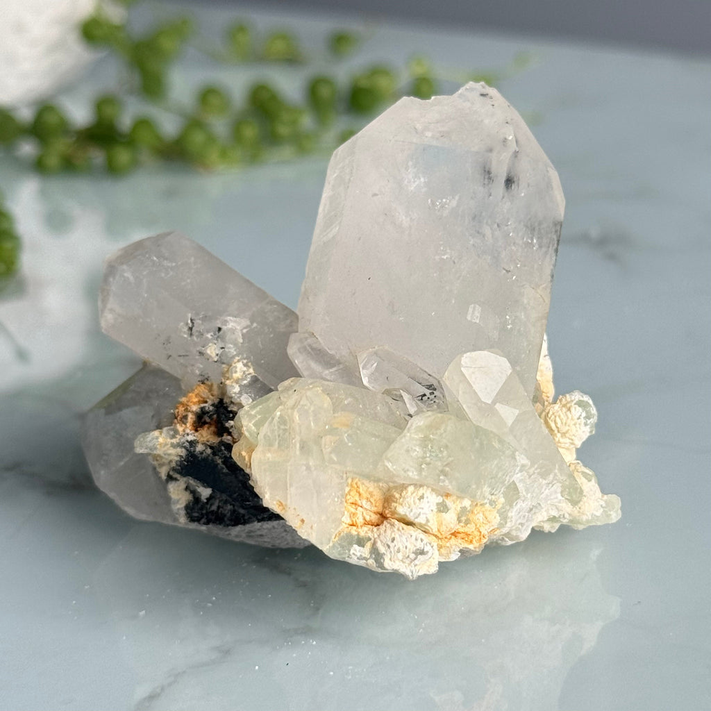 Epidote + Chlorite in Quartz Specimen – Wholehearted Crystal Creations