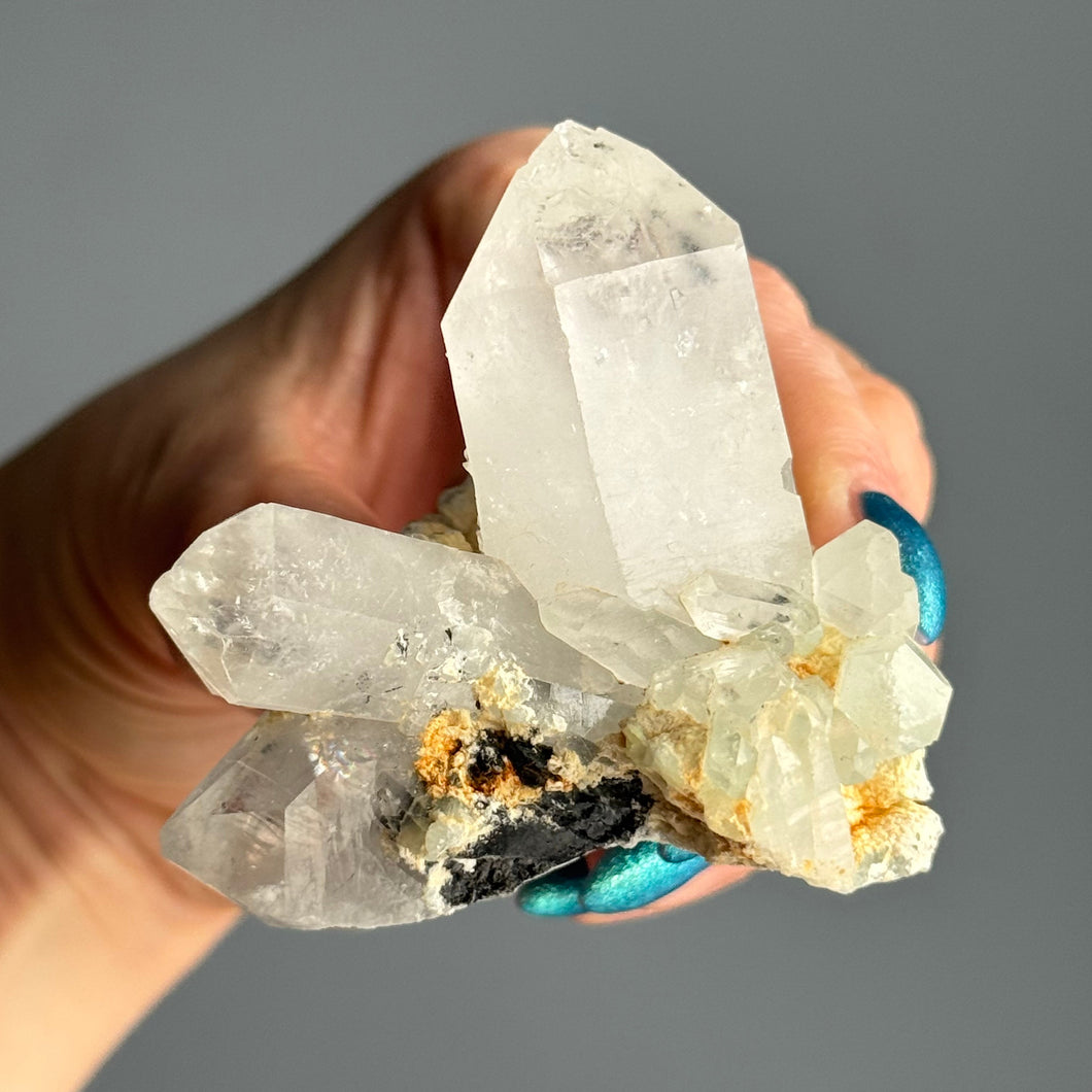 Epidote Chlorite in Quartz Crystal Specimen – Wholehearted Crystal Creations
