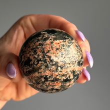 Epidote Quartz with Plume Polished Sphere Crystal Specimen – Wholehearted Crystal Creations