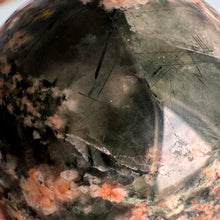Epidote Quartz with Plume Polished Sphere Specimen – Wholehearted Crystal Creations