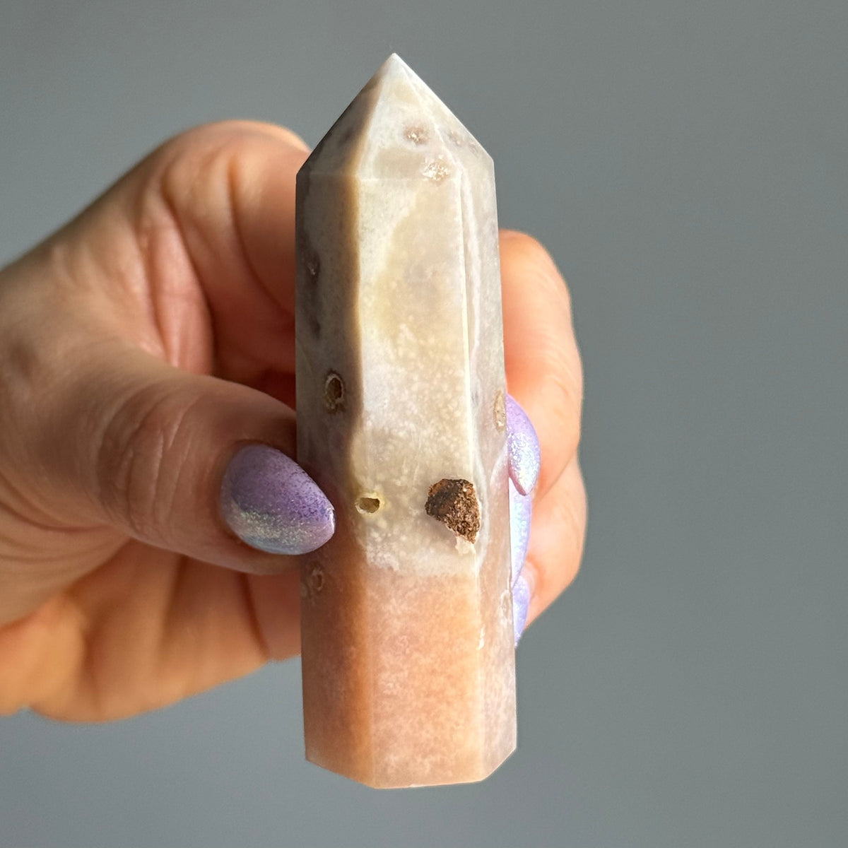 Flower Agate Pink Amethyst Tower Crystal Specimen – Wholehearted Crystal Creations