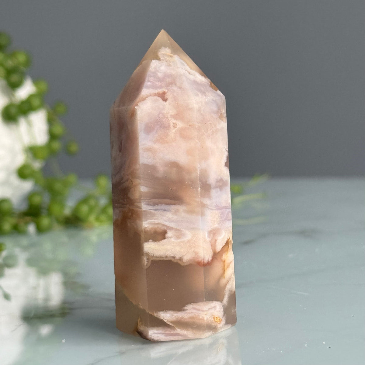 Flower Agate Tower Crystal Specimen – Wholehearted Crystal Creations
