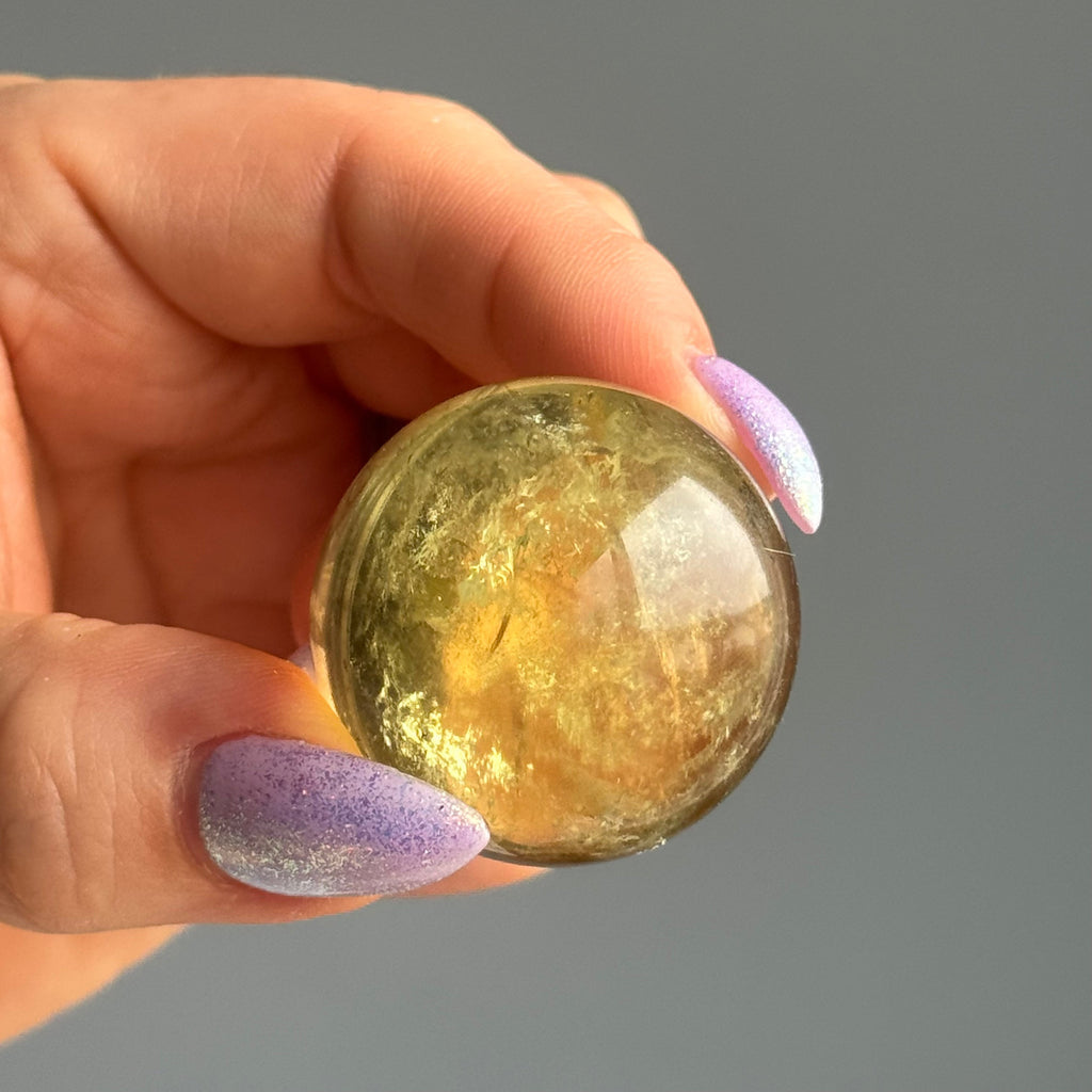 Genuine Citrine Heat Treated Sphere Crystal Specimen – Wholehearted Crystal Creations