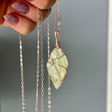 Raw Green Calcite Wire Wrapped Necklace – Wholehearted Crystal Creations