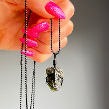 Moldavite wire wrapped necklace (MN02)