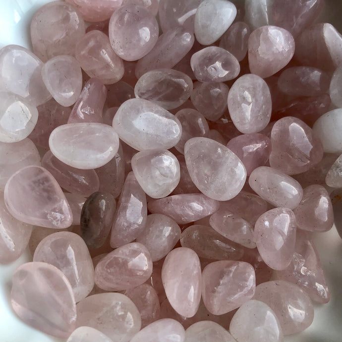 Rose Quartz (xsm) pocket stone (tumbles) crystal specimen