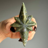 Moss Agate Star Carving Crystal Specimen with Stand – Wholehearted Crystal Creations