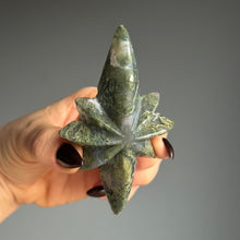 Moss Agate Star Carving Crystal Specimen with Stand – Wholehearted Crystal Creations