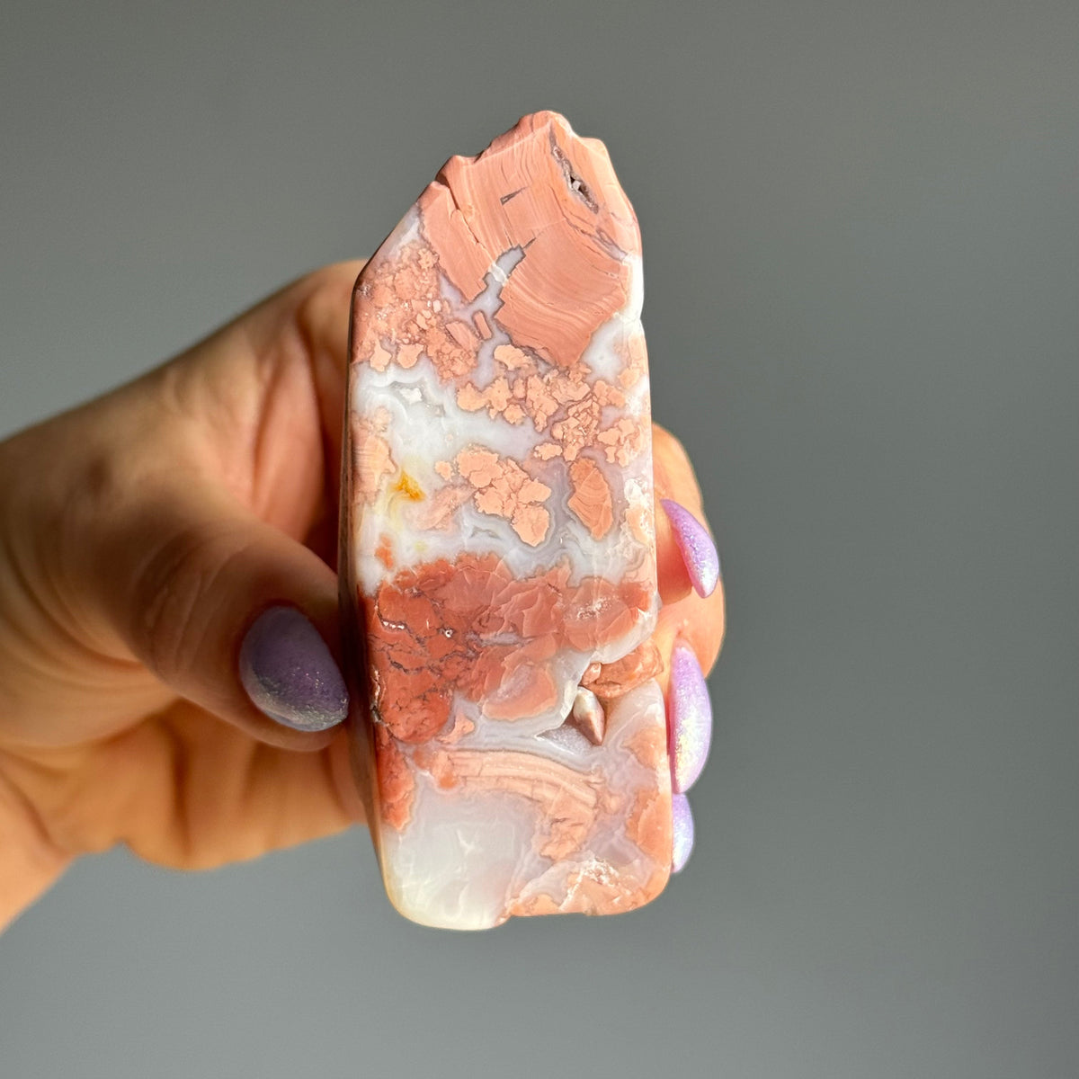 Pink Cotton Candy Agate Polished Freeform Crystal Specimen – Wholehearted Crystal Creations
