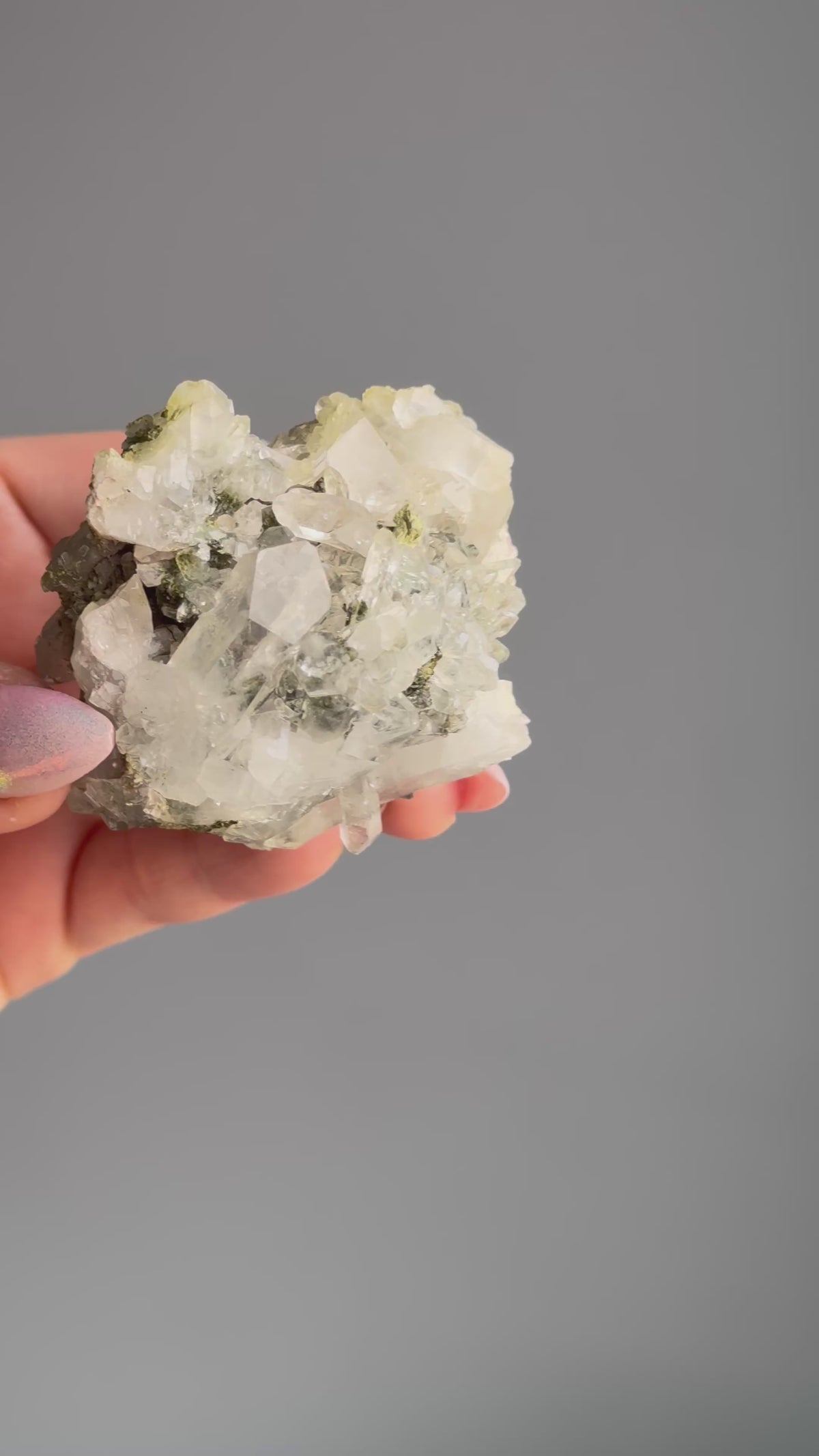 Epidote + Chlorite in Quartz Specimen #8