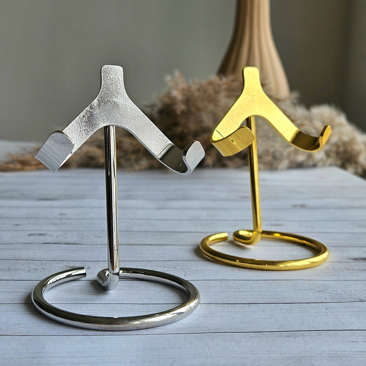 Silver Gold Crystal Specimen Display Stand – Wholehearted Crystal Creations
