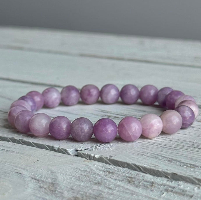 Lepidolite 8mm Beaded Stretch Bracelet