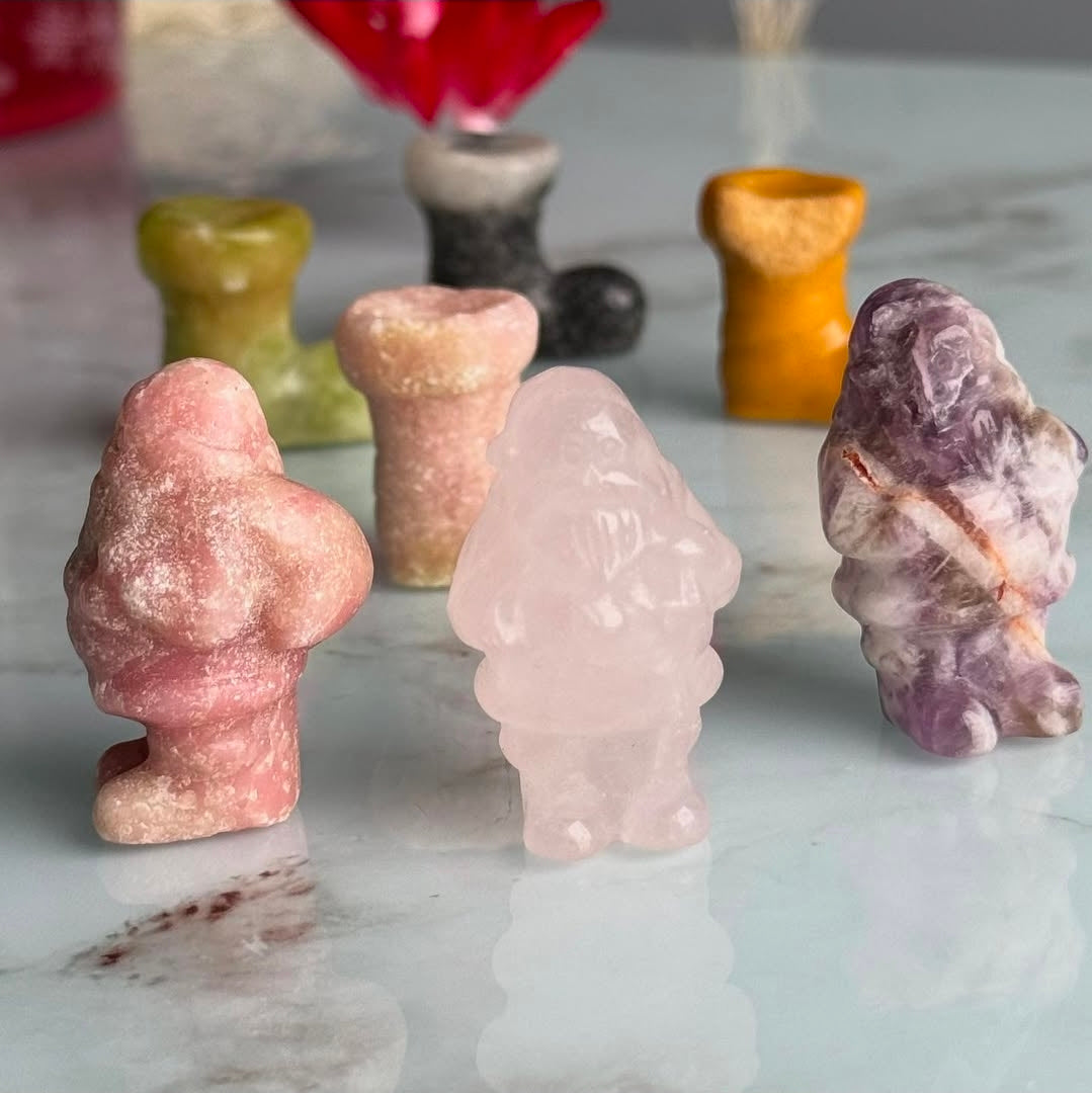 Christmas Santa and Boot Crystal Carving Specimen – Wholehearted Crystal Creations