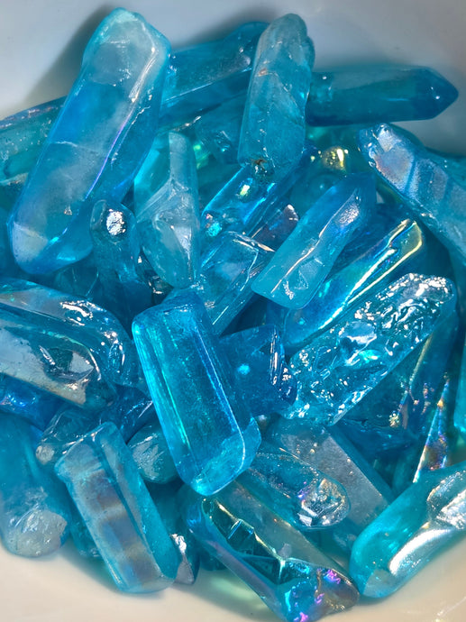 Aura Quartz Pocket Stone Crystal Specimen – Wholehearted Crystal Creations