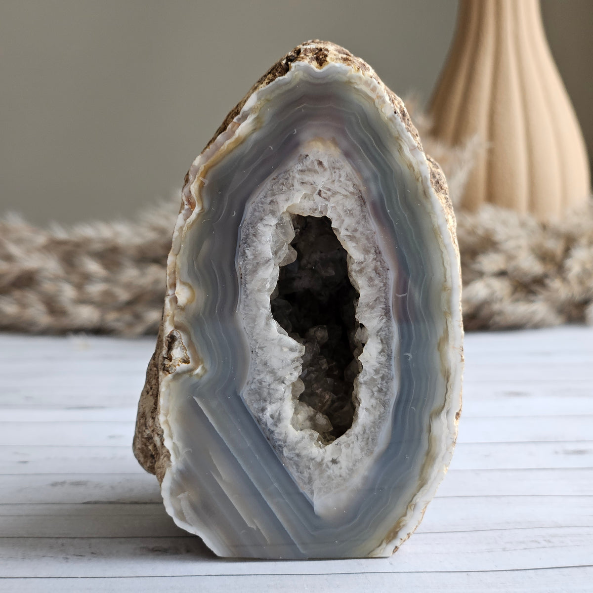 Agate Geode Crystal Specimen – Wholehearted Crystal Creations