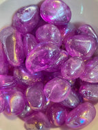 Purple Aura Quartz Pocket Stone Crystal Specimen – Wholehearted Crystal Creations