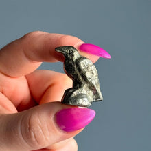 Pyrite Specimen Raven Carving
