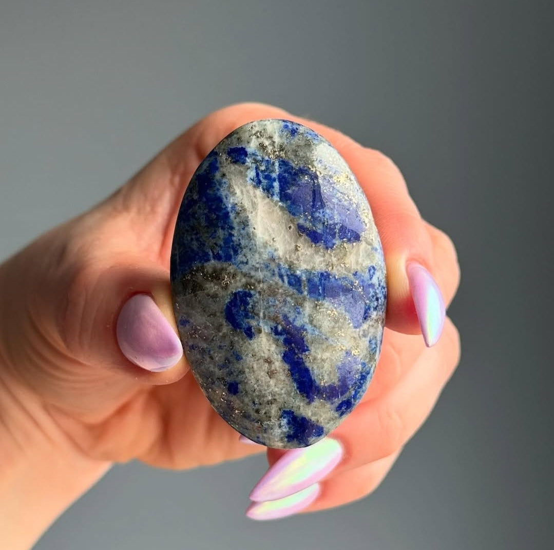 Lapis Lazuli Palmstone Specimen (L16) – Wholehearted Crystal Creations