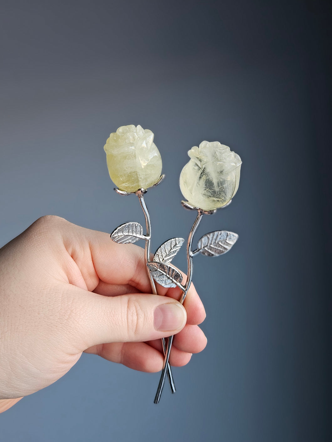 Valentine Crystal Rose Carving Specimen (Choose Your Material)