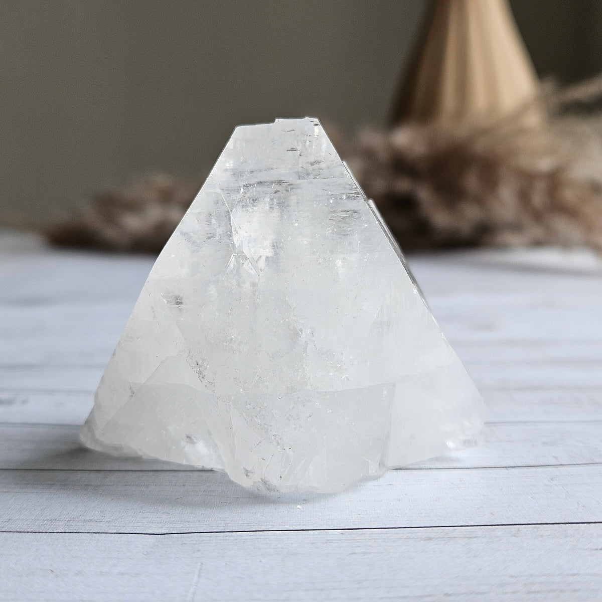 Apophyllite Pyramid Crystal Specimen – Wholehearted Crystal Creations